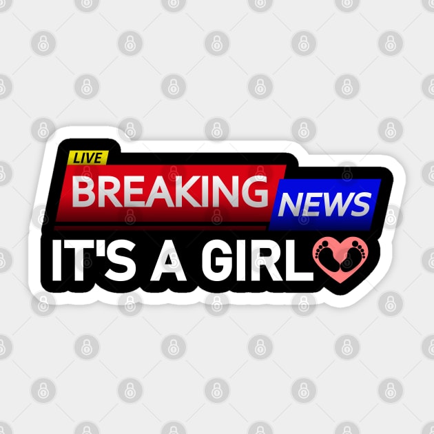 BREAKING NEWS: It’s a Girl - Gender Reveal Sticker by Jahmar Anderson